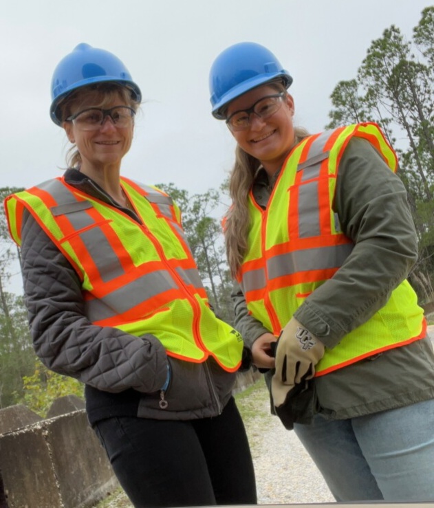 FDOH-Escambia employees wearing appropriate Personal Protective Equipment (PPE) while onsite during a Routine Petroleum Storage Tank Inspection.